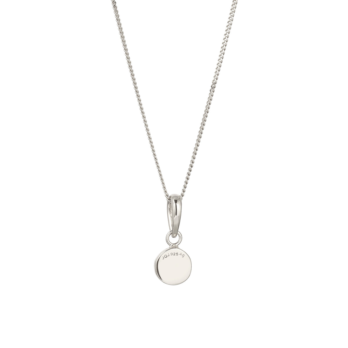 Silber - Elli | Halskette Solitär | Jade (Grün) | 925 Sterling Silber