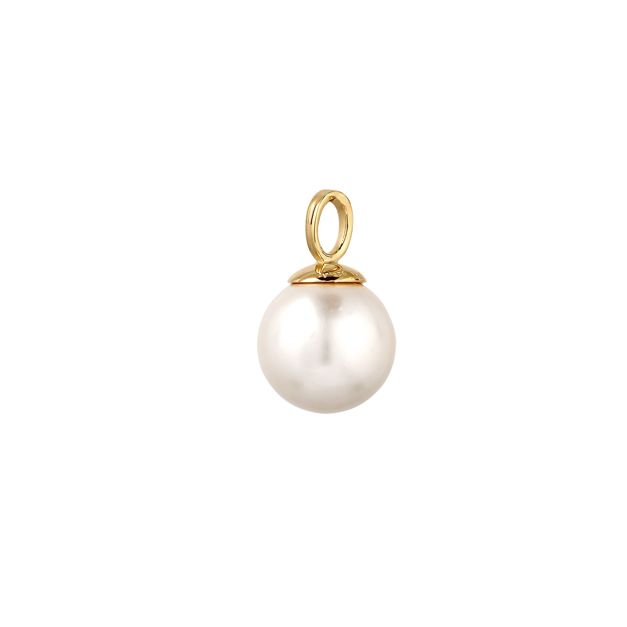 Gold - Elli | Anhänger | Perle von Swarovski®(Weiß) | 925 Sterling Silber vergoldet