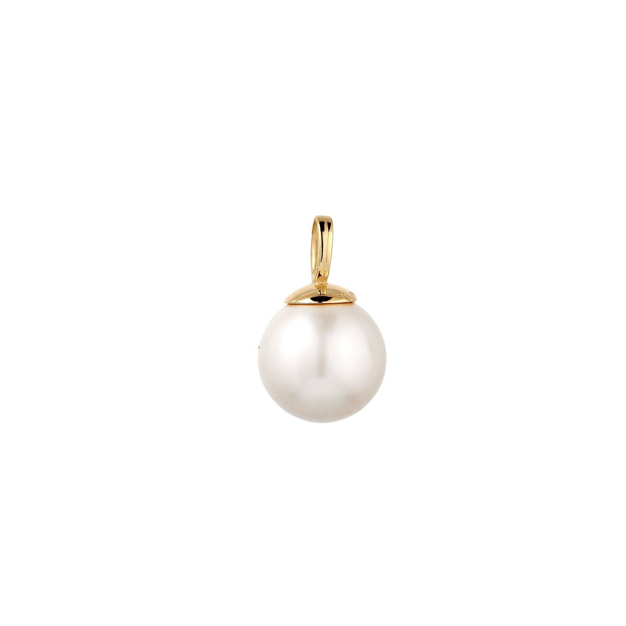 Gold - Elli | Anhänger | Perle von Swarovski®(Weiß) | 925 Sterling Silber vergoldet
