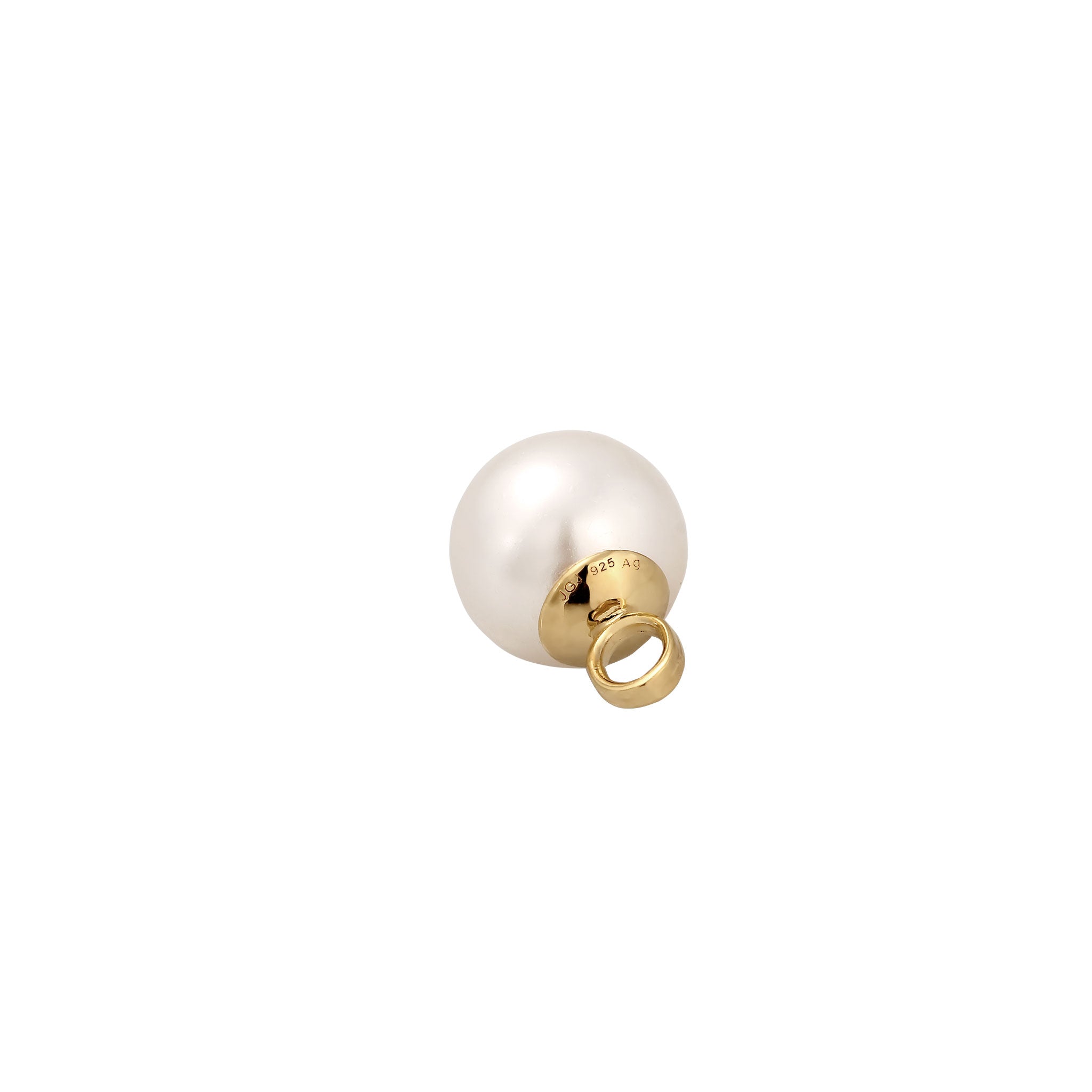 Gold - Elli | Anhänger | Perle von Swarovski®(Weiß) | 925 Sterling Silber vergoldet
