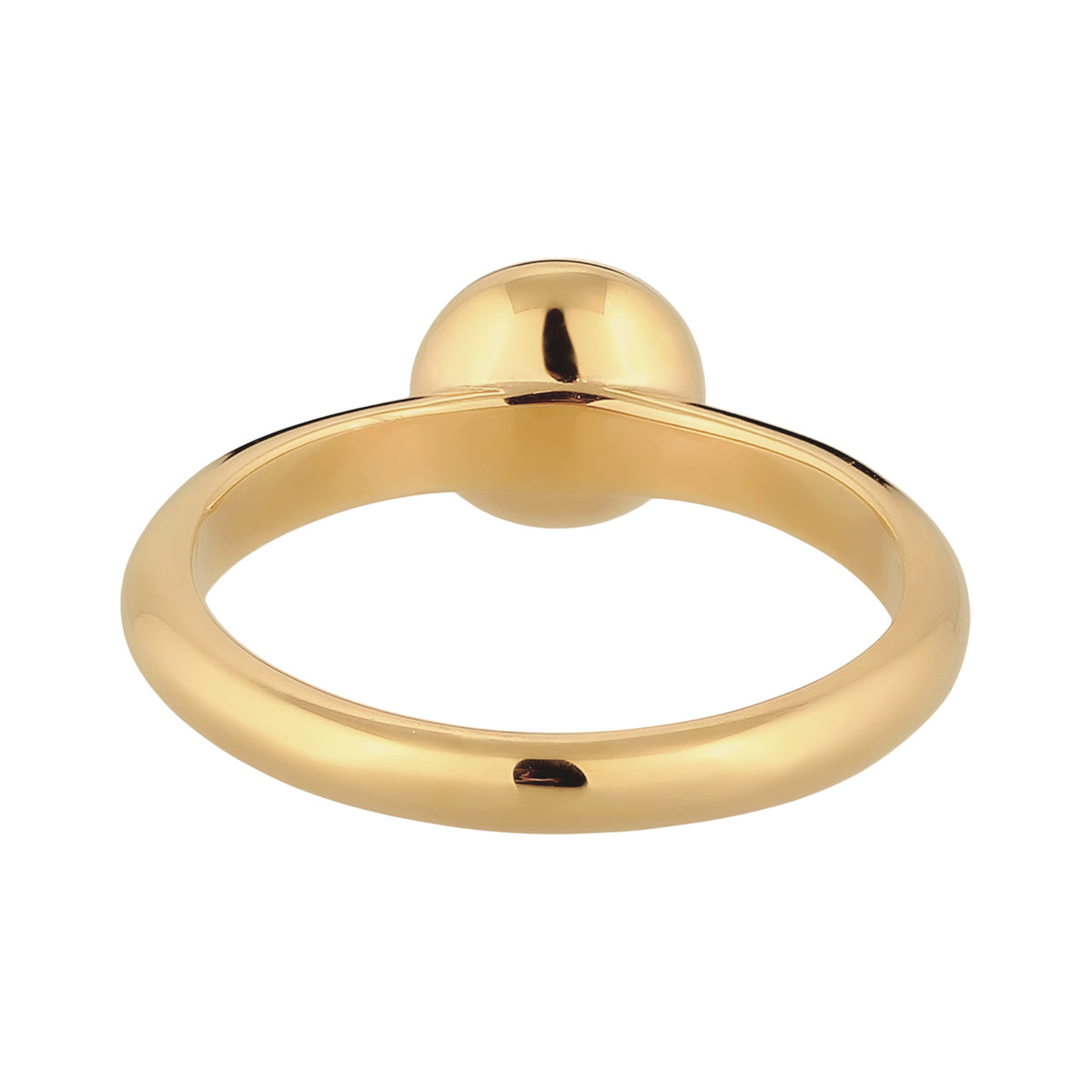 Gold - Elli | Solitär-Ring | Achat (Rot) | 925 Sterling Silber vergoldet