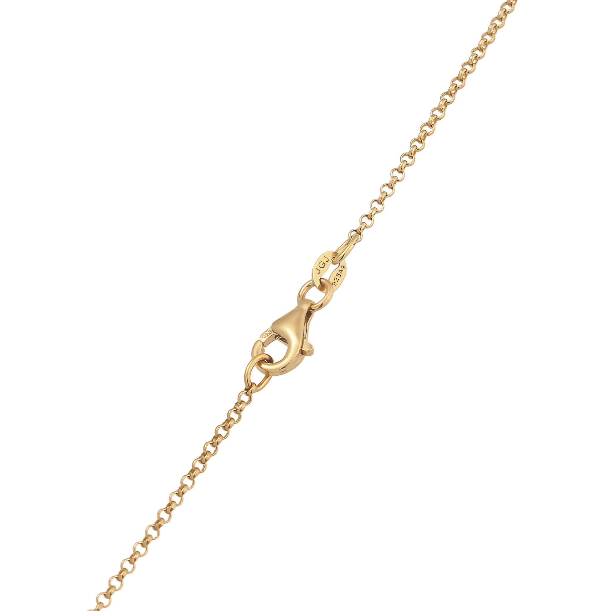Gold - Elli | Halskette Halbmond | Mondstein (Regenbogen & Weiß) | 925 Sterling Silber vergoldet