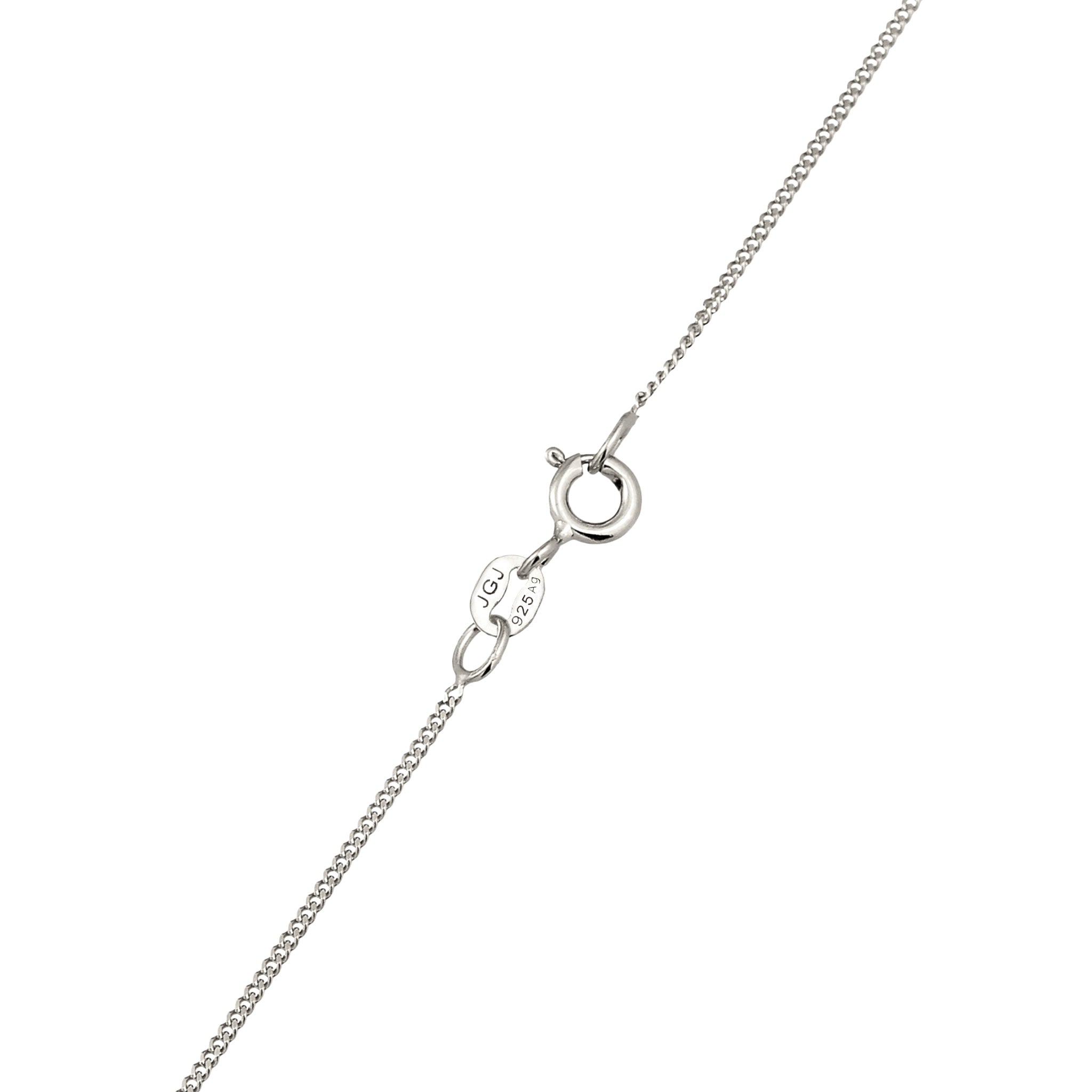 Silber - Elli | Halskette Plättchen | Opal Pink | 925 Sterling Silber