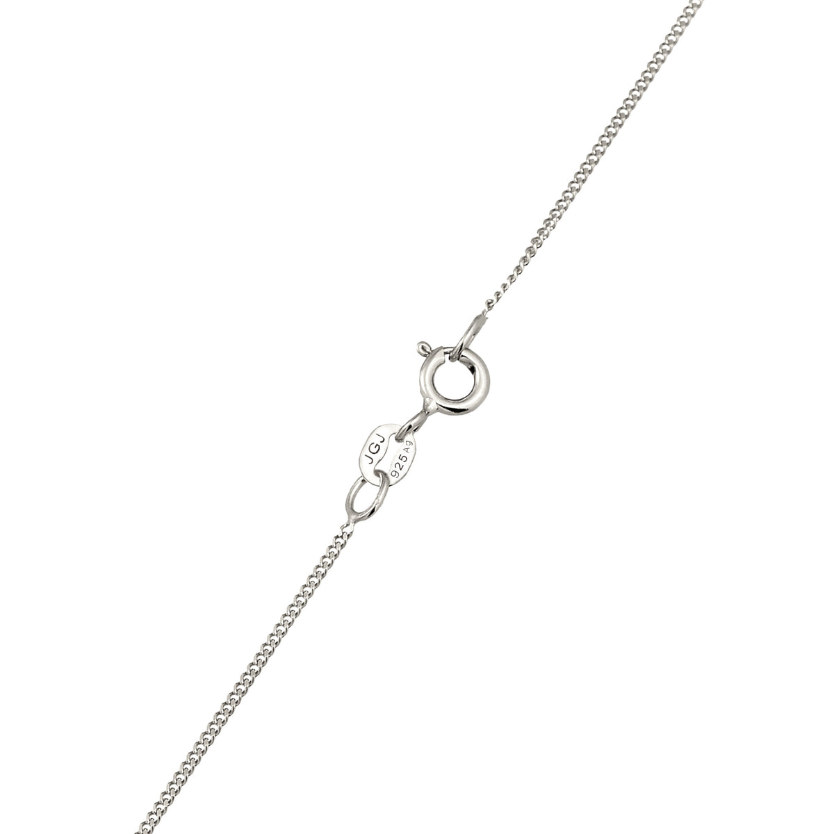 Silber - Elli | Halskette Plättchen | Opal Pink | 925 Sterling Silber