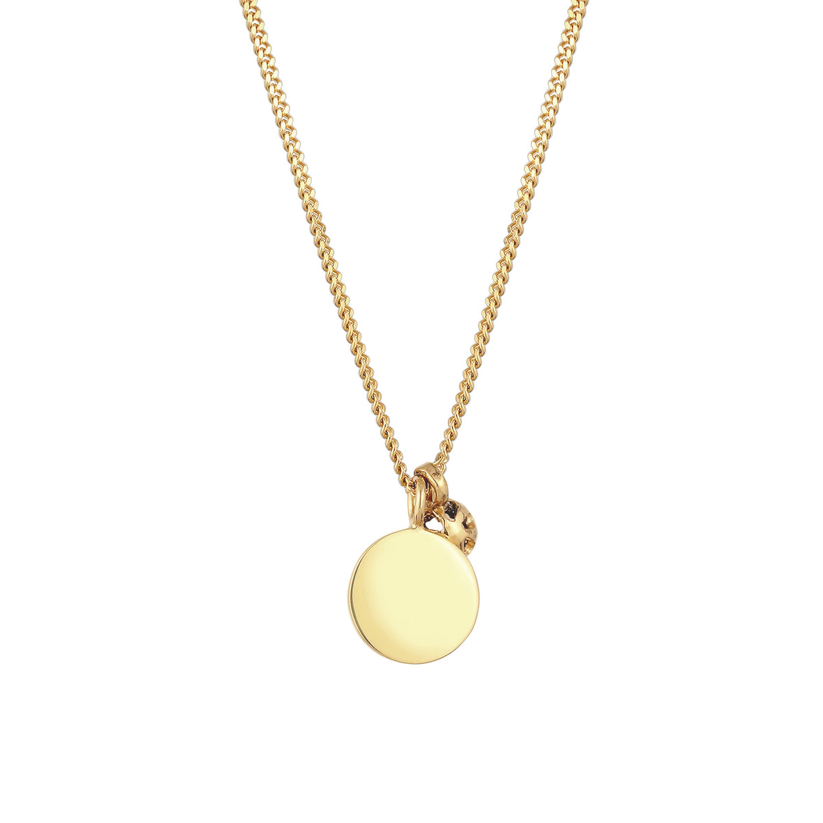 Gold - Elli | Halskette Plättchen | Opal Pink | 925 Sterling Silber vergoldet