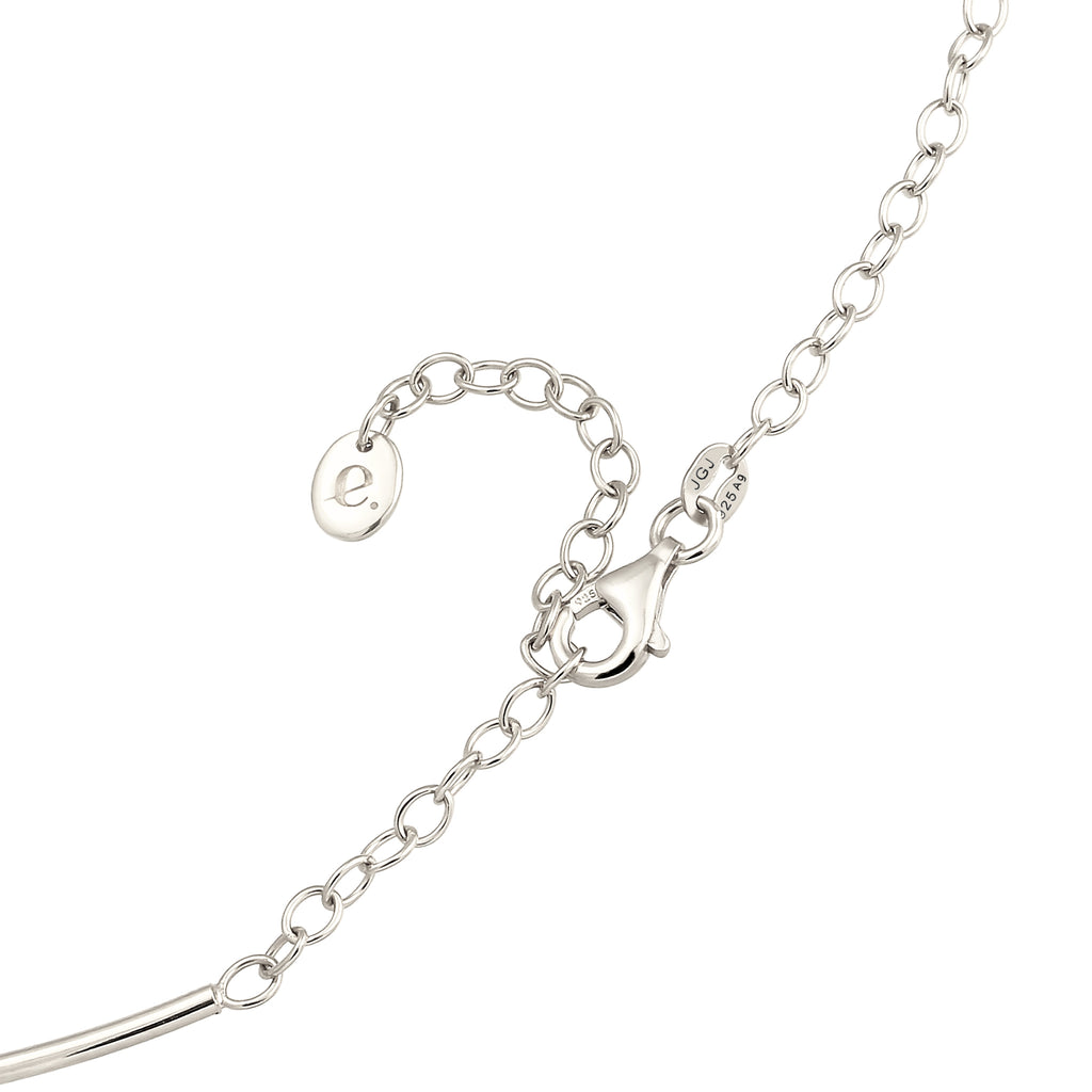 Silber - Elli PREMIUM | Halsreif | Muschelkernperle (Weiß) | 925 Sterling Silber