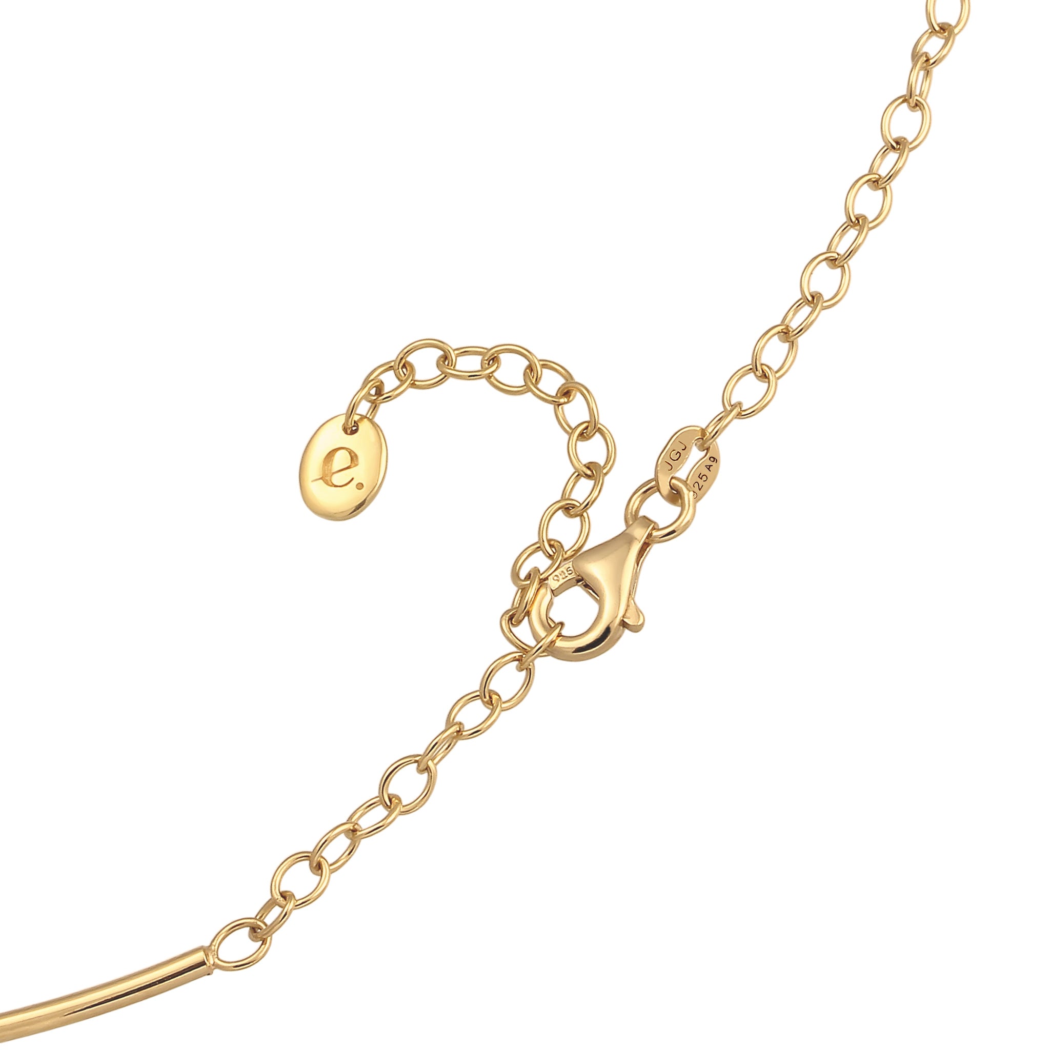 Gold - Elli PREMIUM | Halsreif | Muschelkernperle (Weiß) | 925 Sterling Silber vergoldet