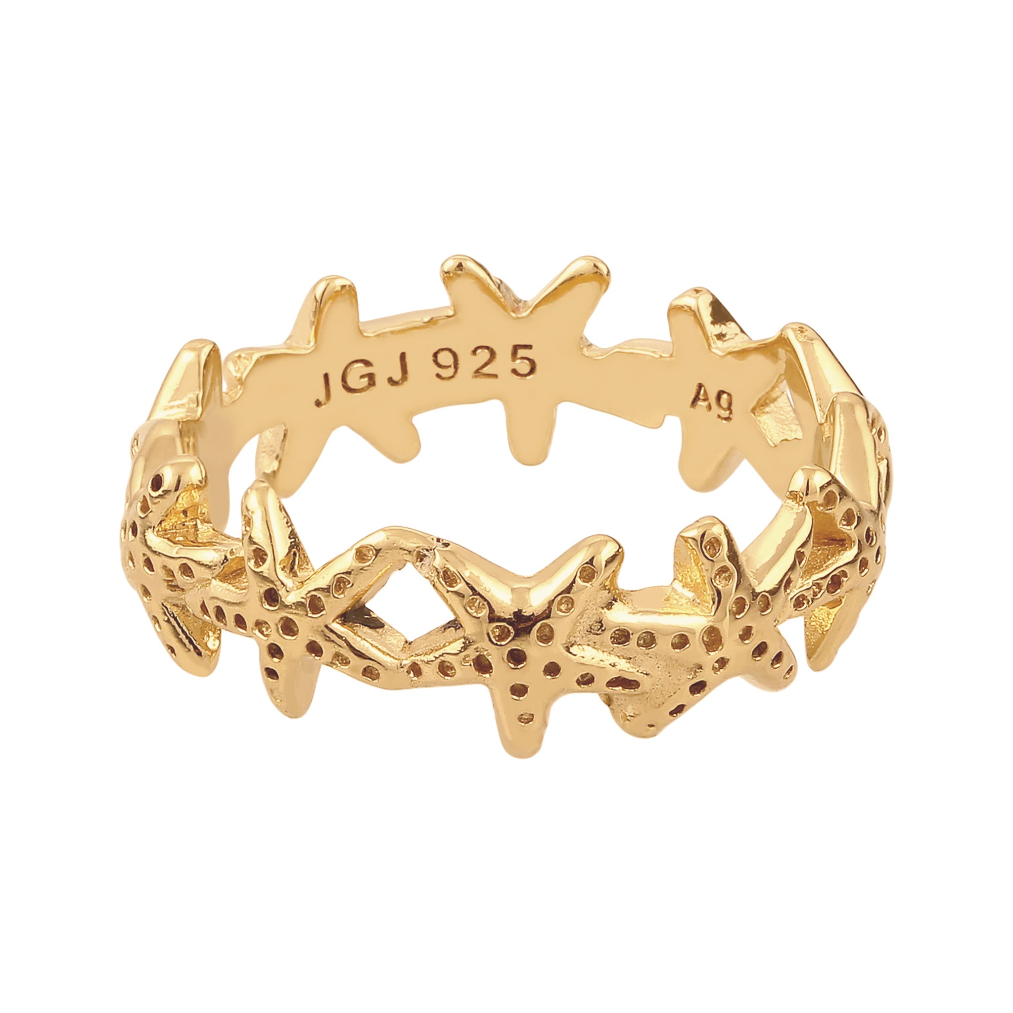 Gold - Elli | Ring Seestern | 925 Sterling Silber vergoldet