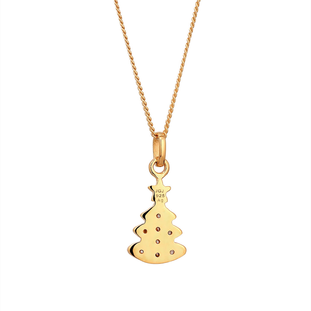 Gold - Elli DIAMONDS | Halskette Tanne | Laborgezüchtete Diamanten (0.015 ct) | 925 Sterling Silber Vermeil