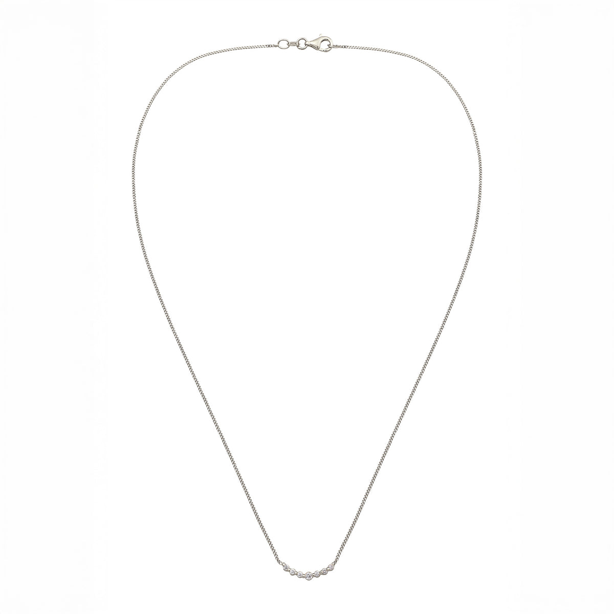 Silber - Elli DIAMONDS | Halskette | Laborgezüchtete Diamanten (Weiß, 0.155 ct) & Laborgezüchtete Diamanten (Weiß, 0.024 ct) | 925 Sterling Silber
