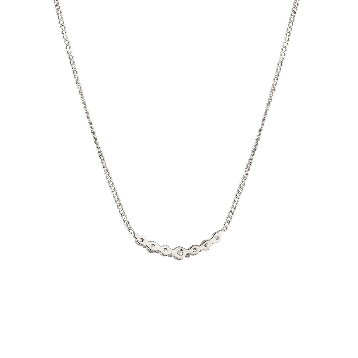 Silber - Elli DIAMONDS | Halskette | Laborgezüchtete Diamanten (Weiß, 0.155 ct) & Laborgezüchtete Diamanten (Weiß, 0.024 ct) | 925 Sterling Silber