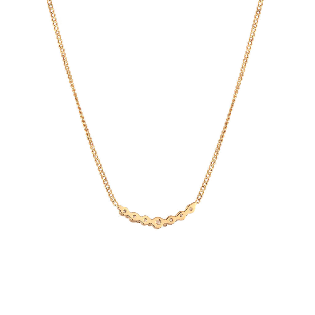 Gold - Elli DIAMONDS | Halskette | Laborgezüchtete Diamanten (Weiß, 0.155 ct) & Laborgezüchtete Diamanten (Weiß, 0.024 ct) | 925 Sterling Silber Vermeil