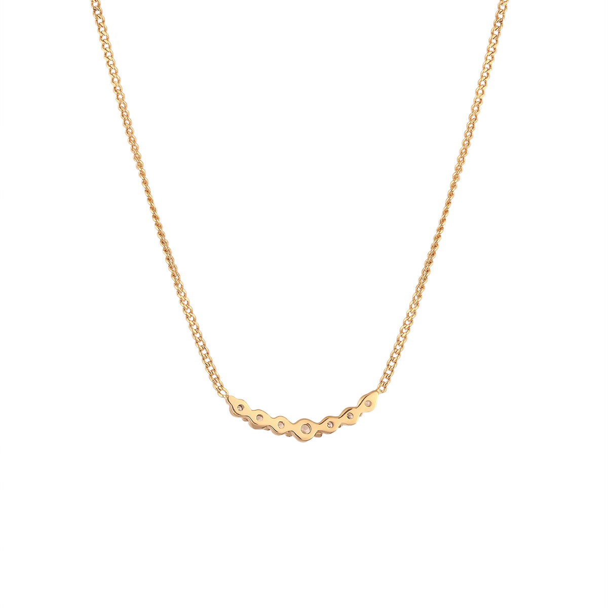 Gold - Elli DIAMONDS | Halskette | Laborgezüchtete Diamanten (Weiß, 0.155 ct) & Laborgezüchtete Diamanten (Weiß, 0.024 ct) | 925 Sterling Silber Vermeil