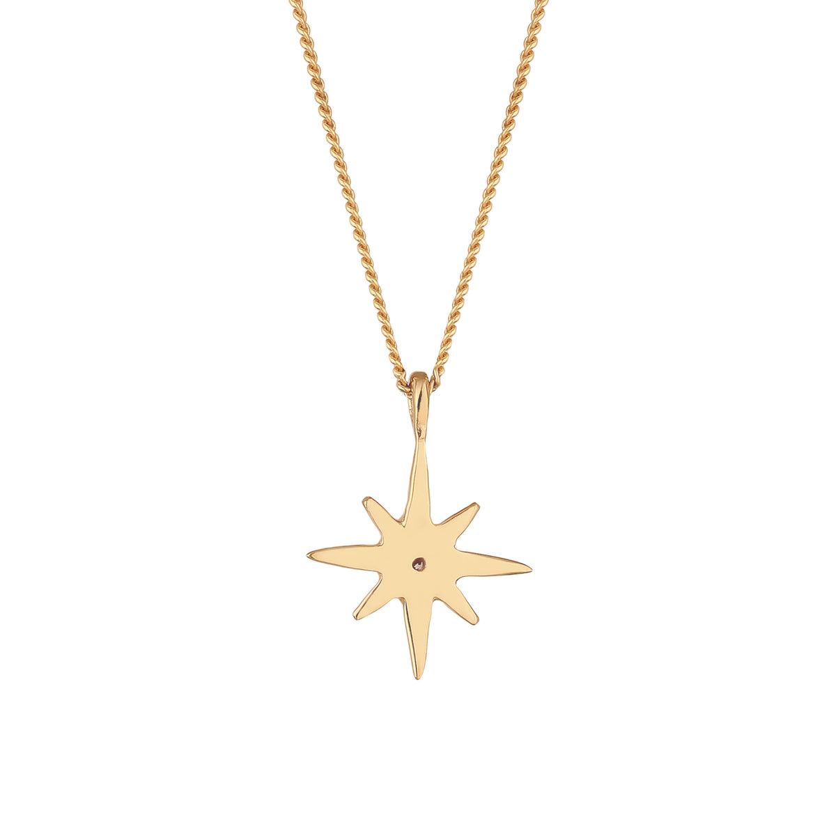 Gold - Elli DIAMONDS | Halskette Stern | Laborgezüchteter Diamant (Weiß, 0.035 ct) | 925 Sterling Silber vergoldet