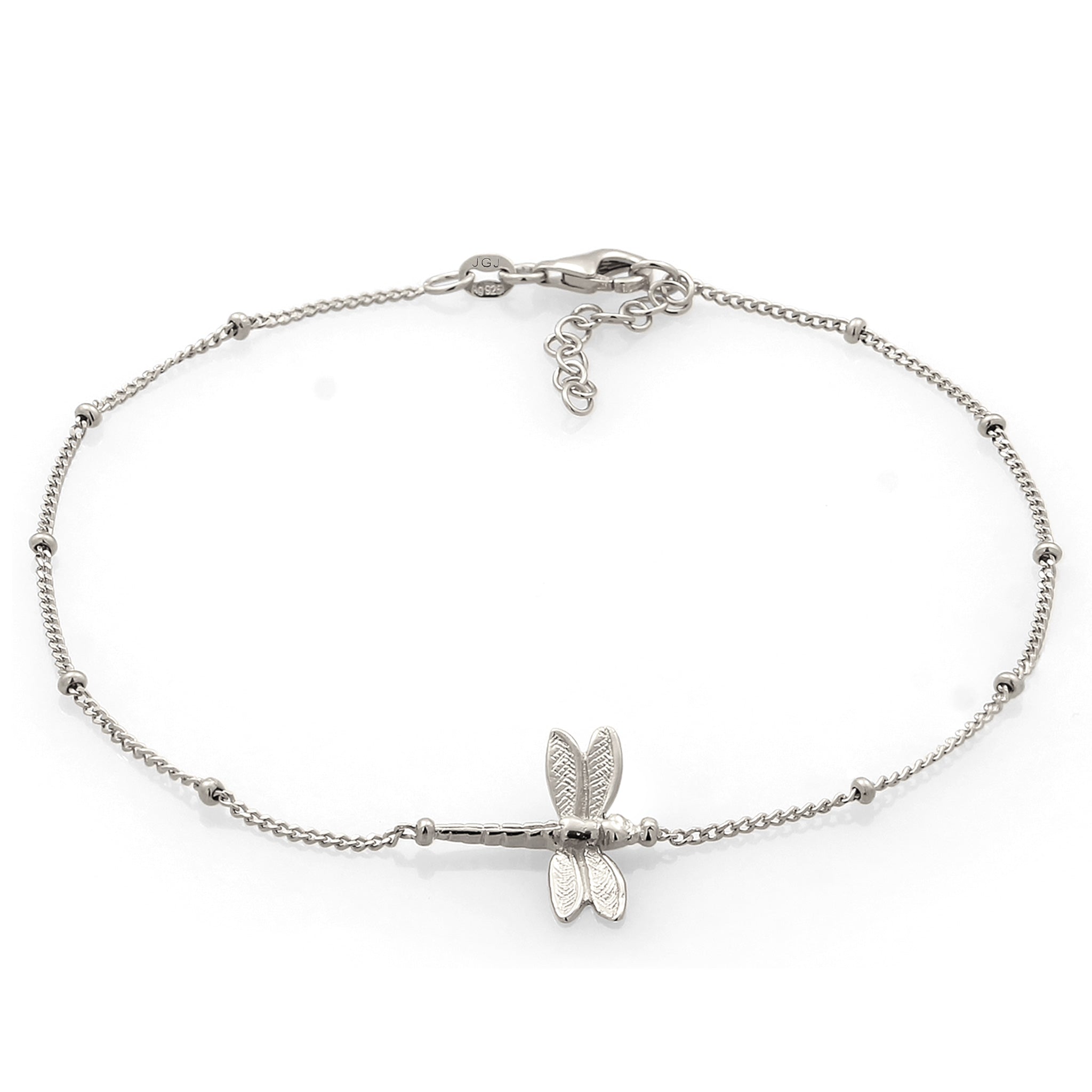 Silber - Elli | Fußkettchen Libelle | 925 Sterling Silber