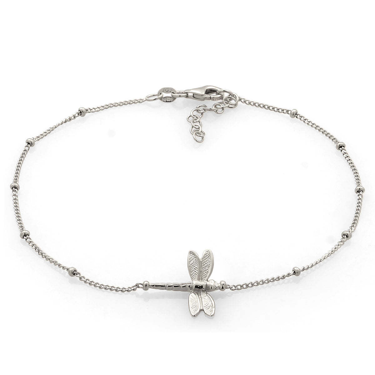 Silber - Elli | Fußkettchen Libelle | 925 Sterling Silber