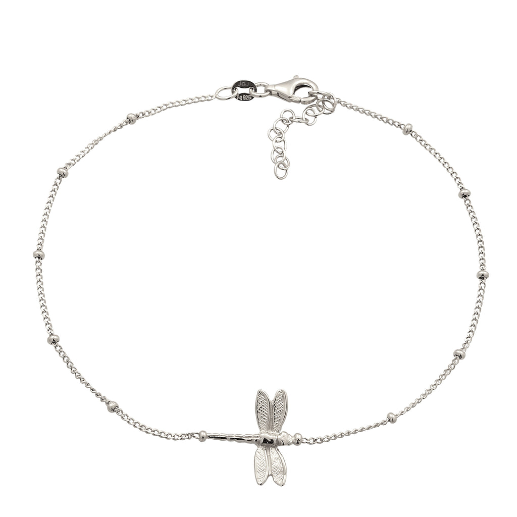 Silber - Elli | Fußkettchen Libelle | 925 Sterling Silber