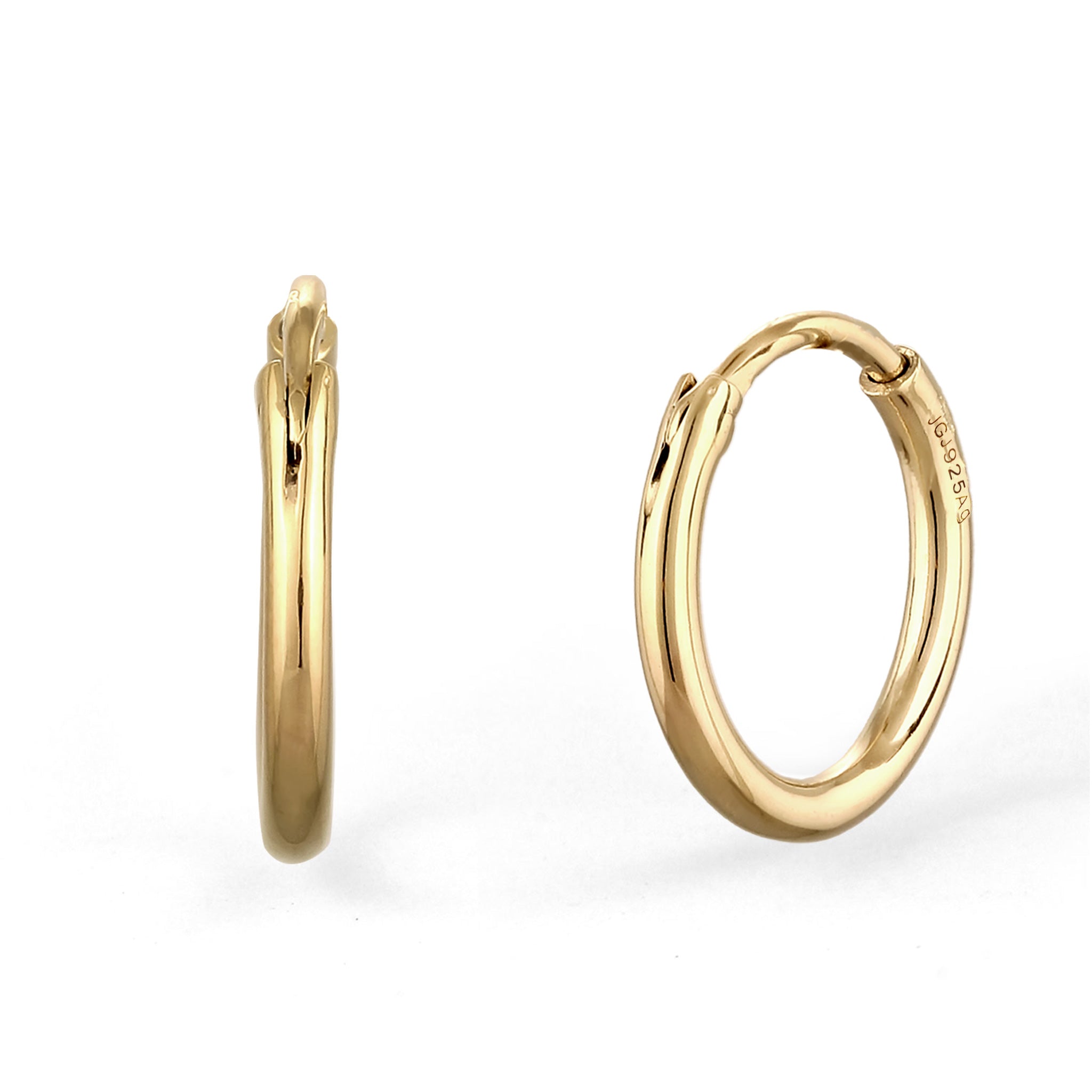 Gold - Elli | Creolen Basic | 925 Sterling Silber vergoldet
