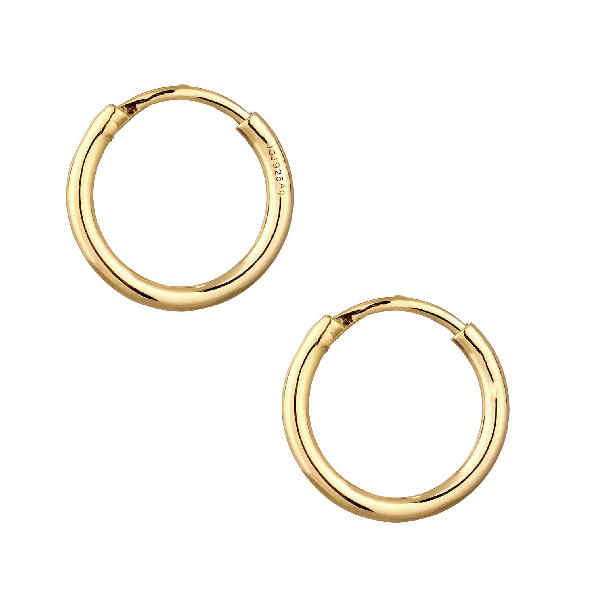 Gold - Elli | Creolen Basic | 925 Sterling Silber vergoldet