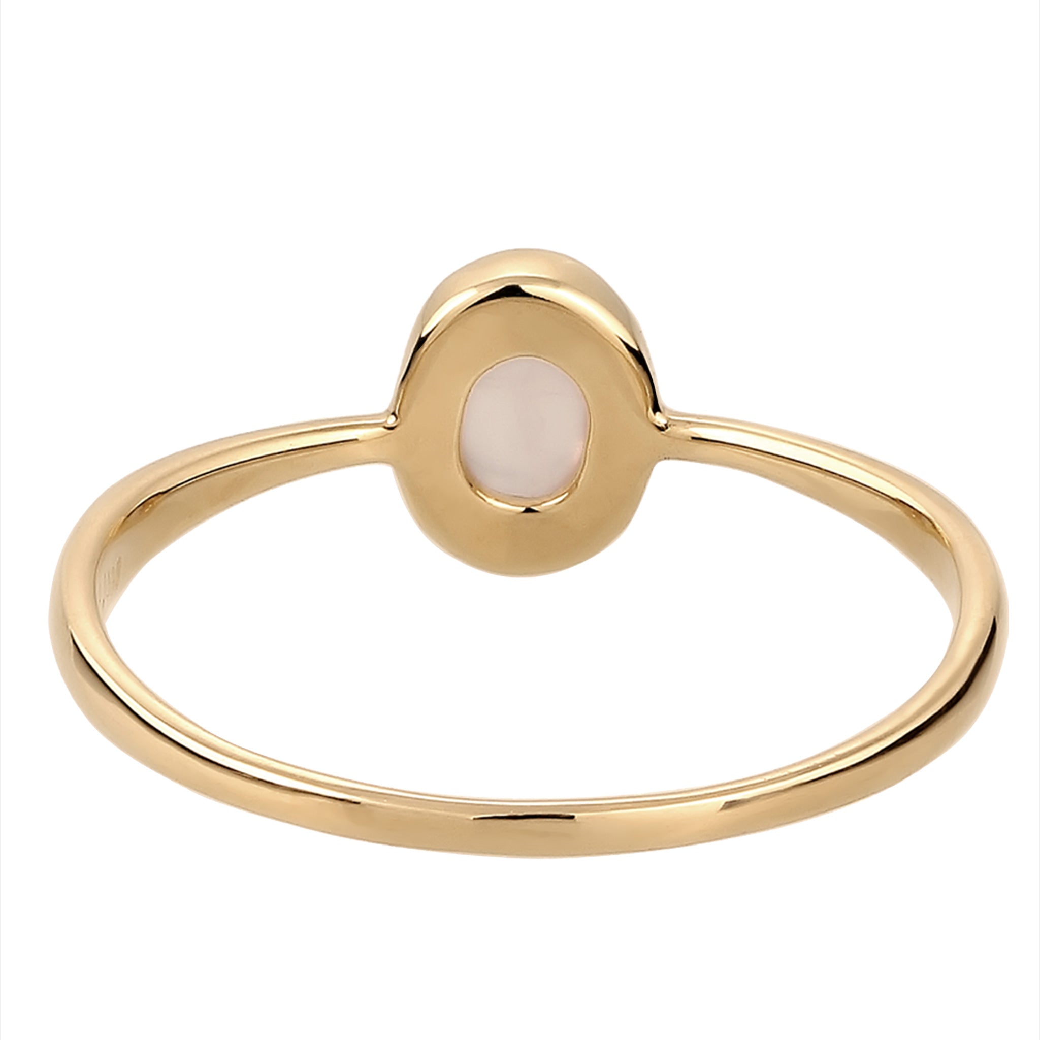 Gold - Elli PREMIUM | Solitär-Ring | Quarz (Rosé) | 375 Gelbgold