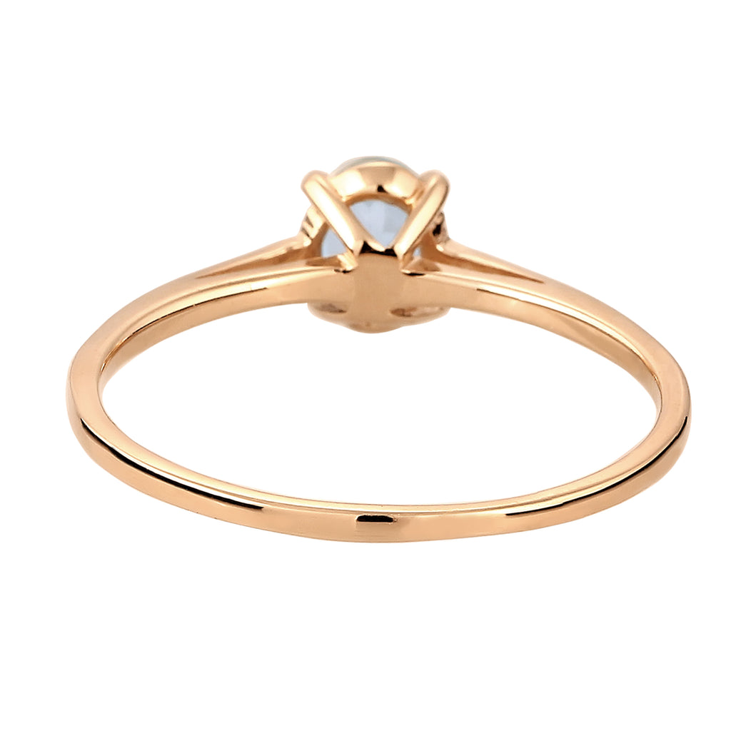 Gold - Elli PREMIUM | Solitär-Ring | Topas (Hellblau) | 585 Gelbgold