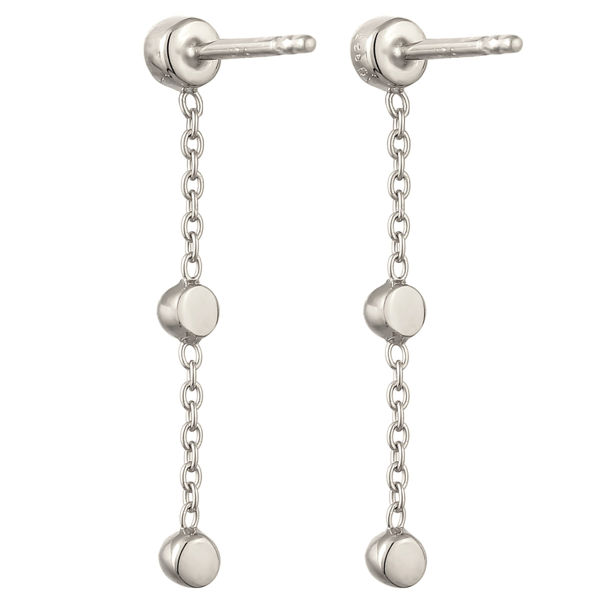 Silber - Elli | Ohrstecker | Mit Kristallen von Swarovski® (Weiß) | 925er Sterling Silber