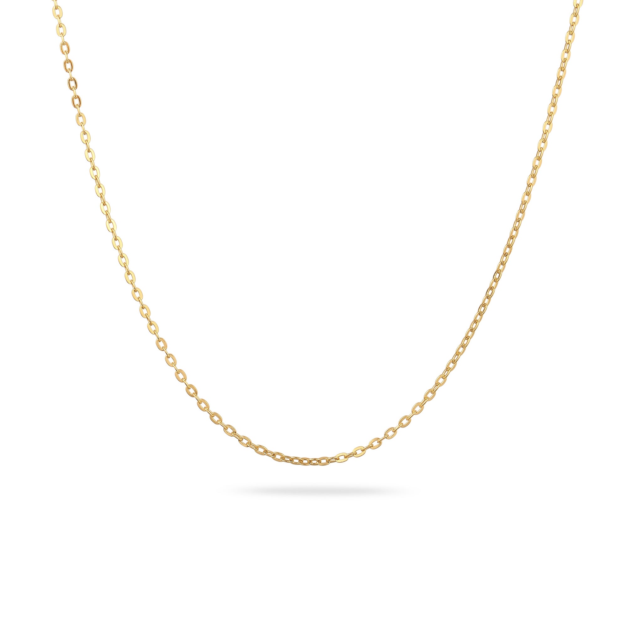 Gold - Elli | Anker-Halskette Basic | 925 Sterling Silber vergoldet