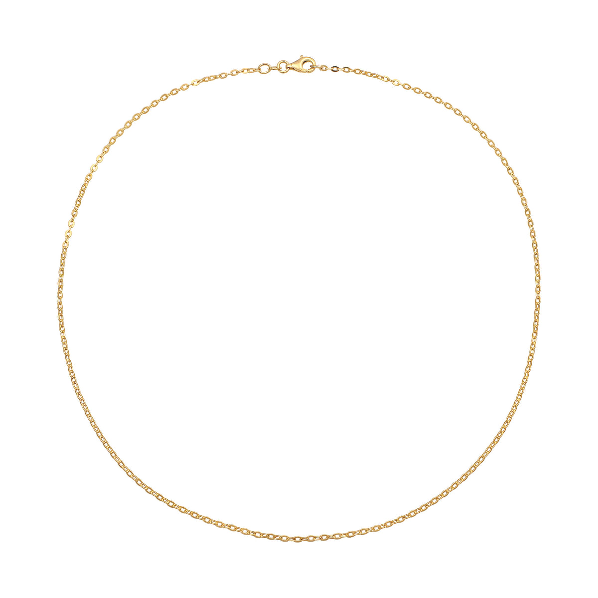 Gold - Elli | Anker-Halskette Basic | 925 Sterling Silber vergoldet