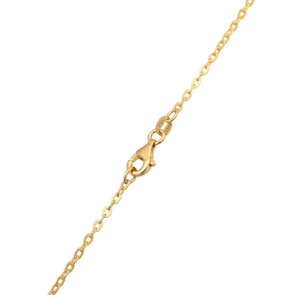 Gold - Elli | Anker-Halskette Basic | 925 Sterling Silber vergoldet