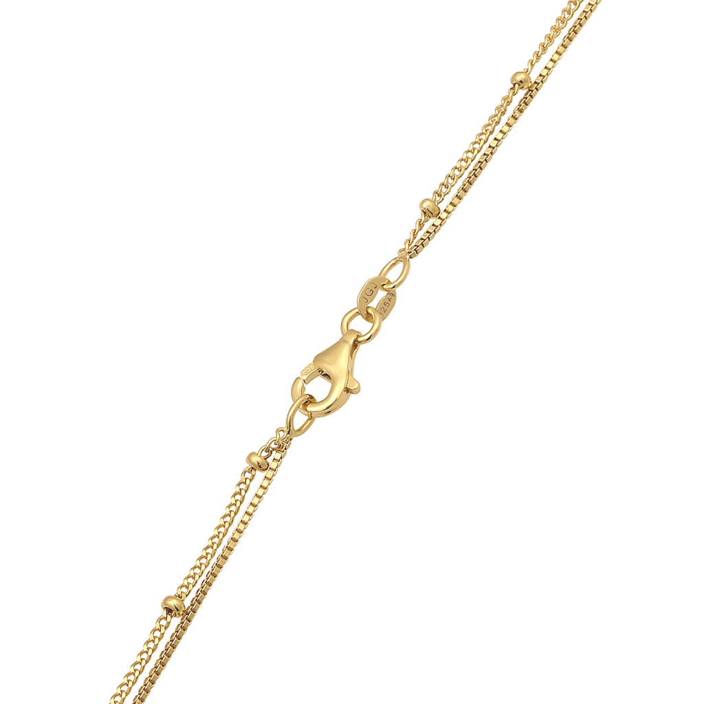 Gold - Elli | Layer-Halskette Spirale | 925 Sterling Silber vergoldet
