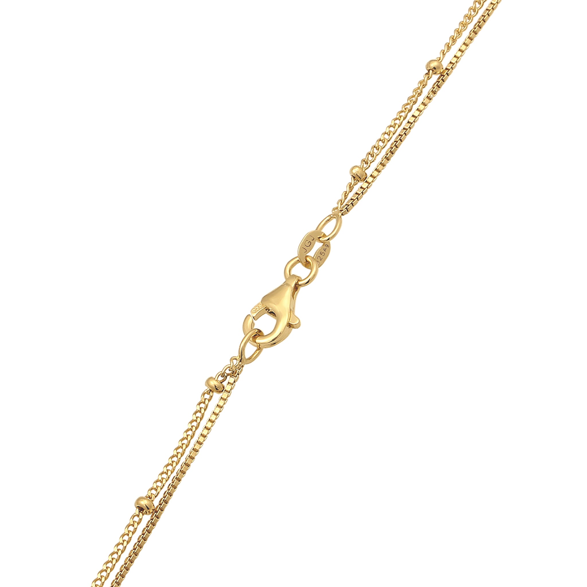 Gold - Elli | Layer-Halskette Spirale | 925 Sterling Silber vergoldet