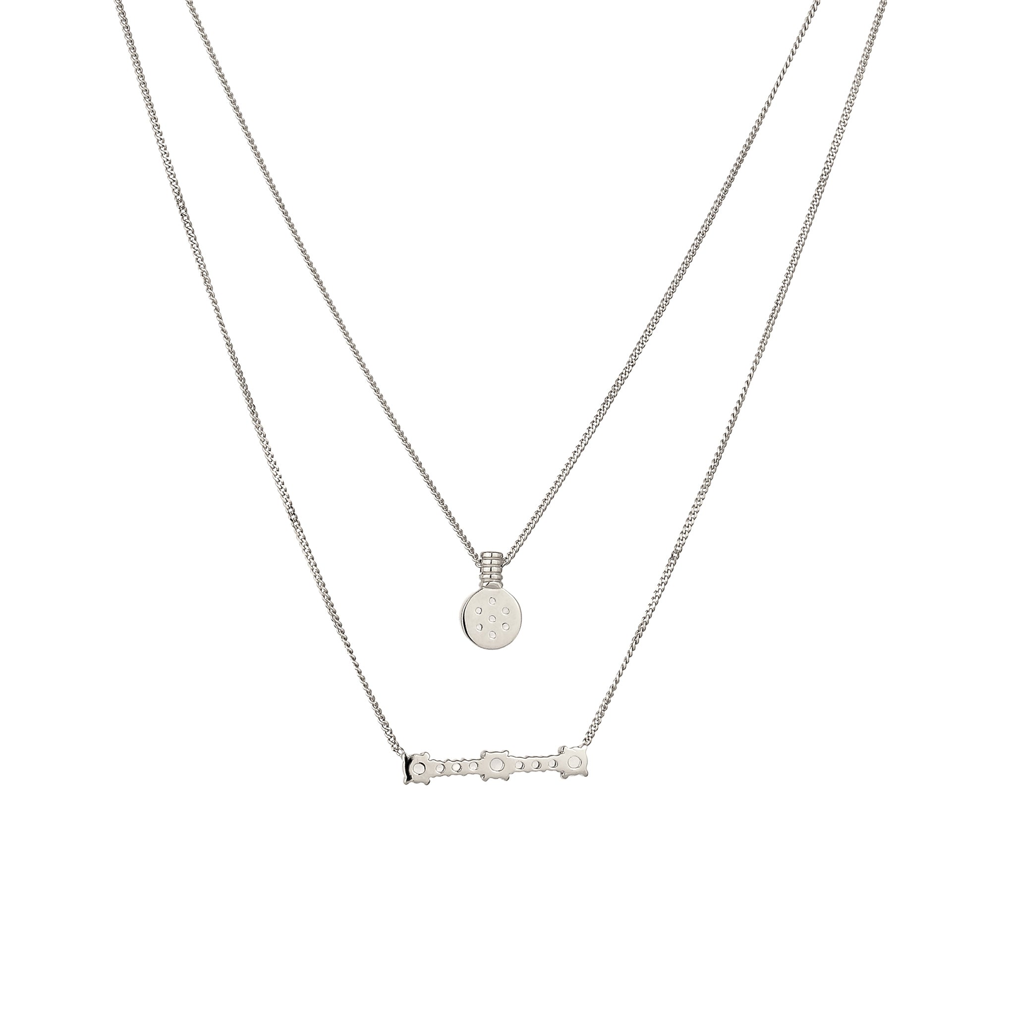 Silber - Elli PREMIUM | Layer-Halskette | Mondstein (Regenbogen) | 925 Sterling Silber