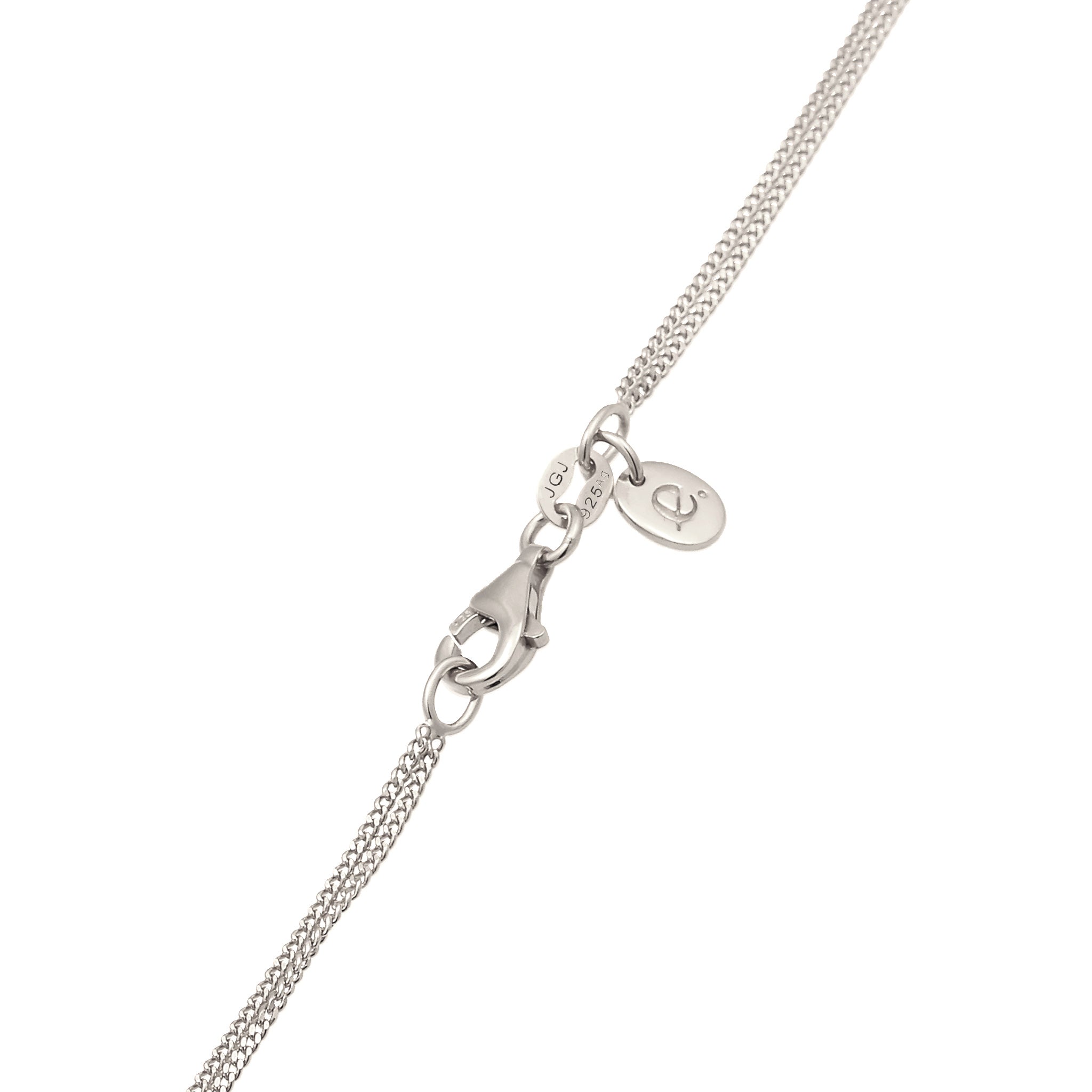 Silber - Elli PREMIUM | Layer-Halskette | Mondstein (Regenbogen) | 925 Sterling Silber