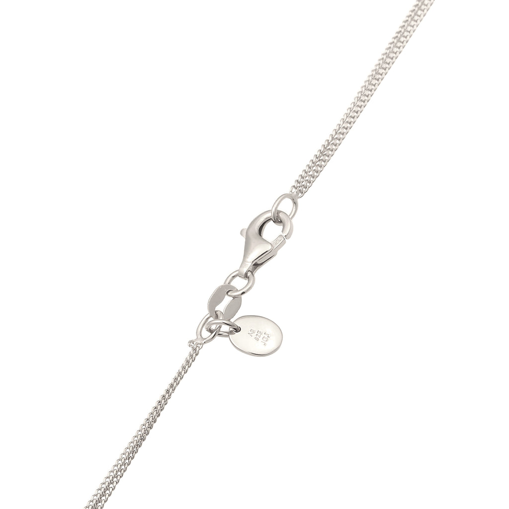 Silber - Elli PREMIUM | Layer-Halskette | Mondstein (Regenbogen) | 925 Sterling Silber