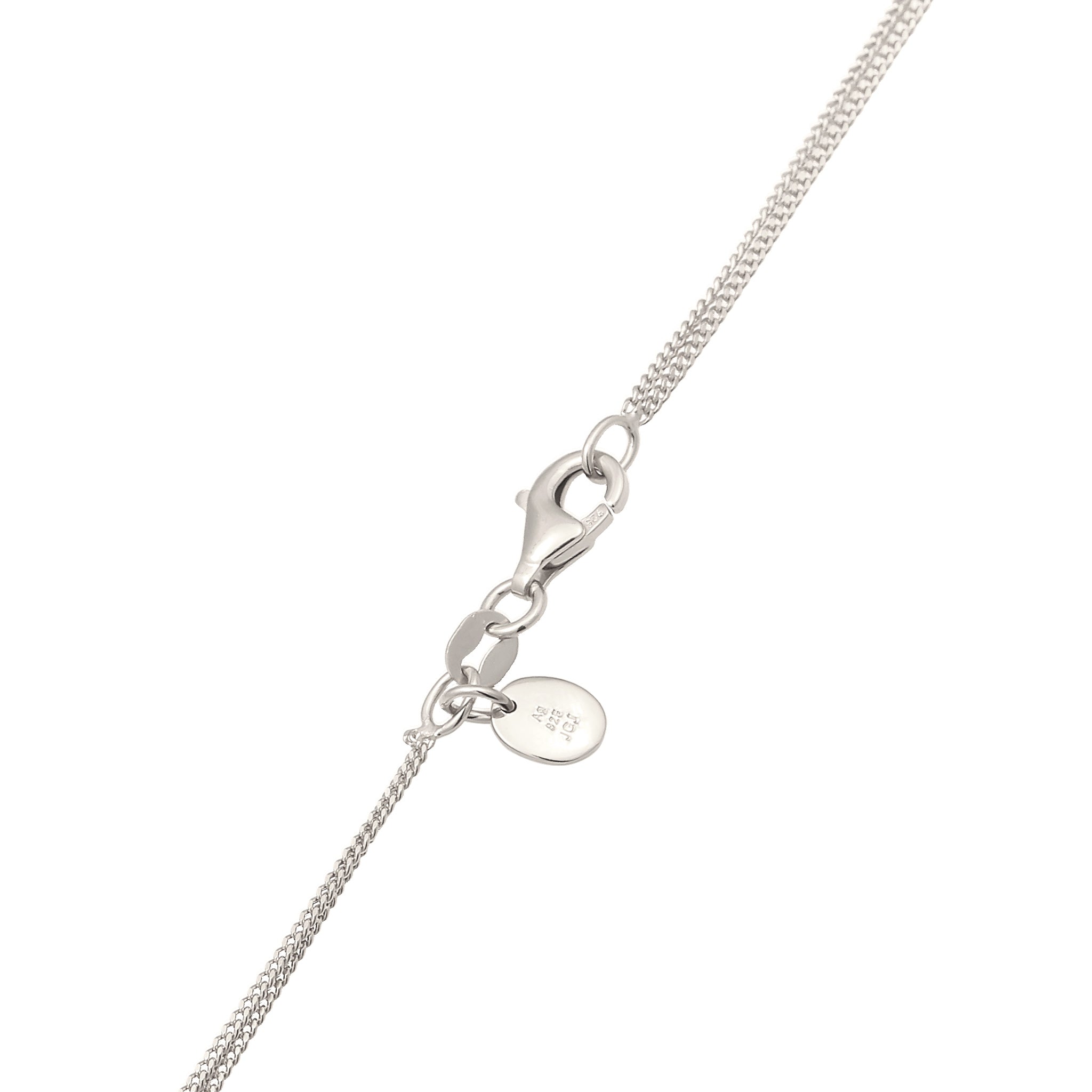 Silber - Elli PREMIUM | Layer-Halskette | Mondstein (Regenbogen) | 925 Sterling Silber
