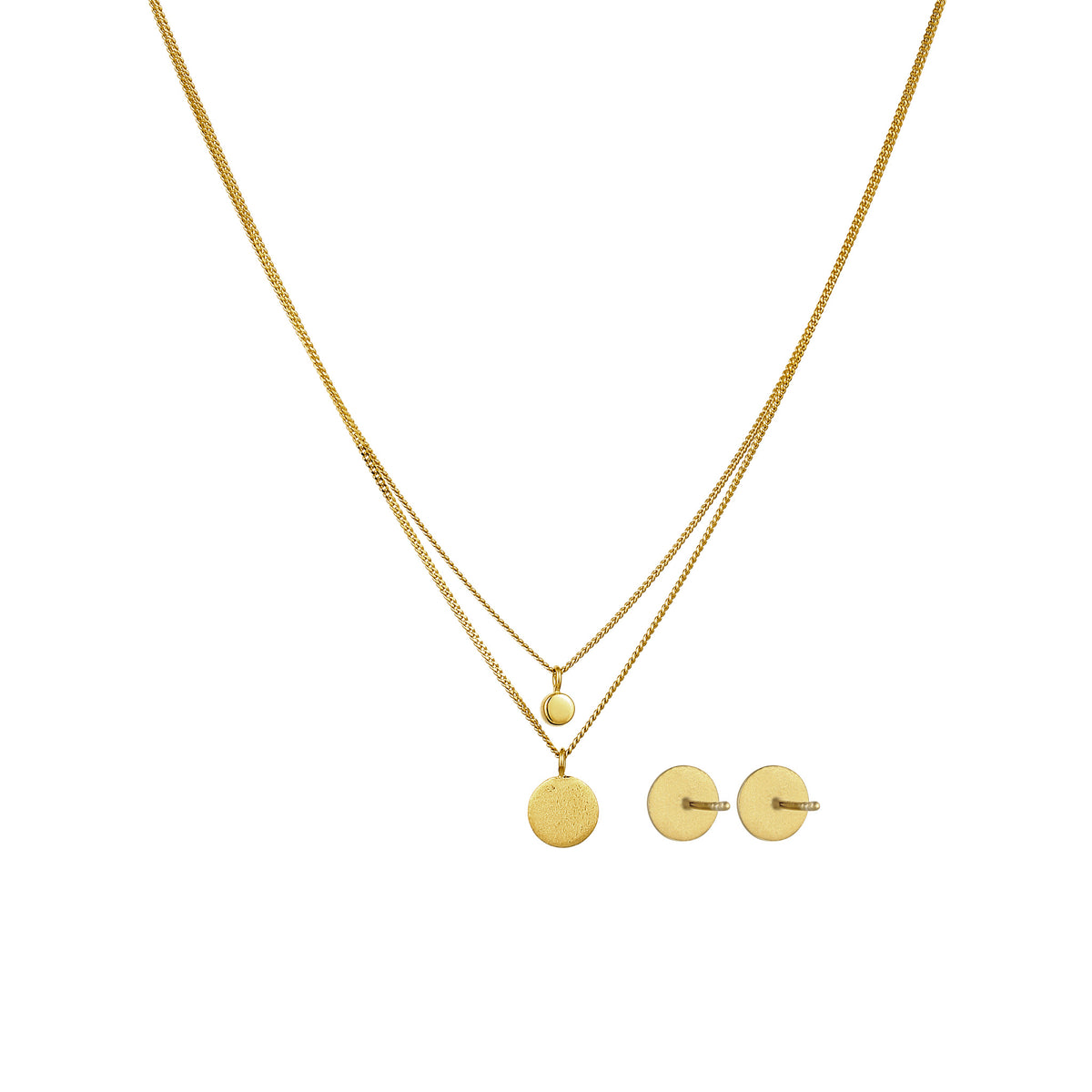 Gold - Elli | Schmuckset mit Swarovski® Kristallen (Weiß) | 925 Sterling Silber