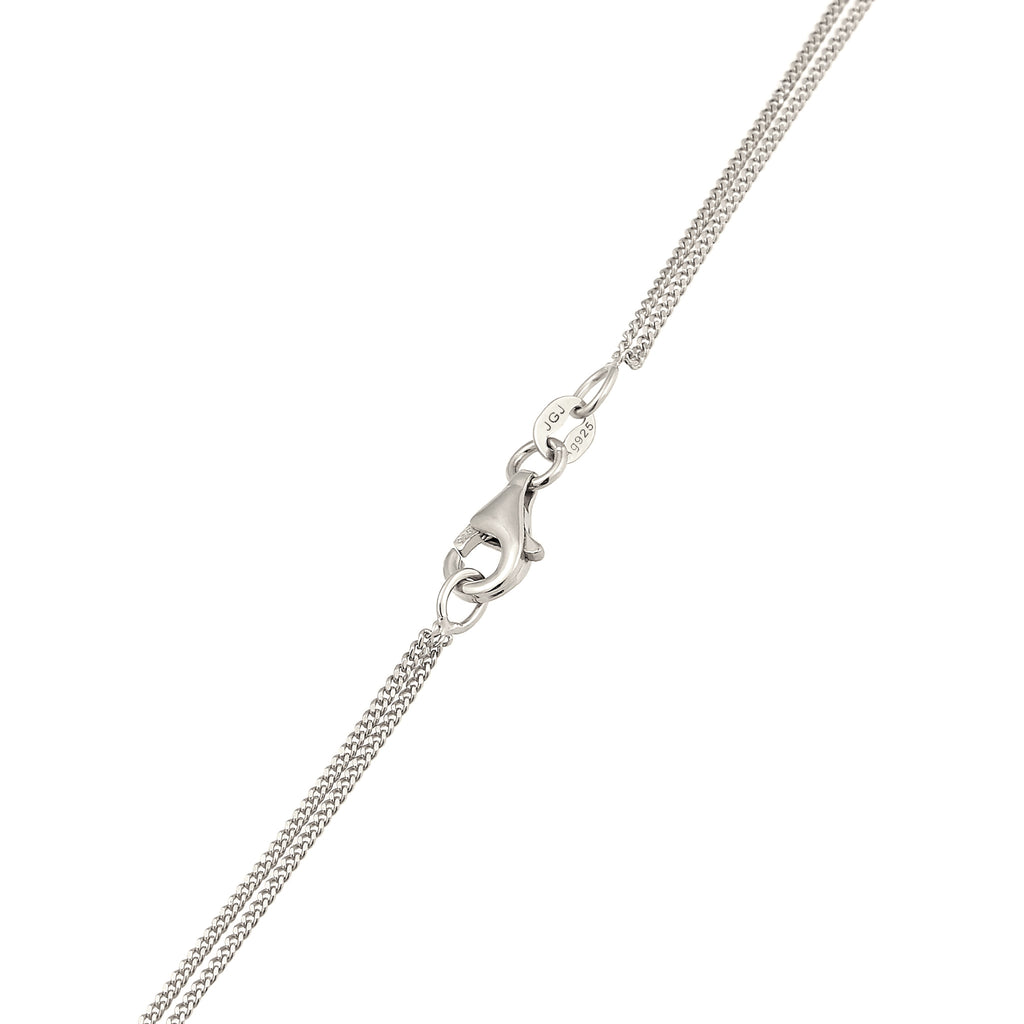 Silber - Elli | Layer-Halskette | Mit Kristallen von Swarovski® (Weiß) | 925 Sterling Silber