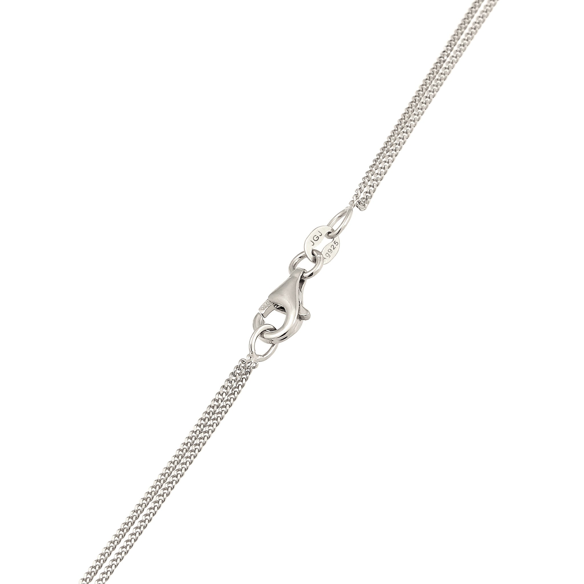 Silber - Elli | Layer-Halskette | Mit Kristallen von Swarovski® (Weiß) | 925 Sterling Silber