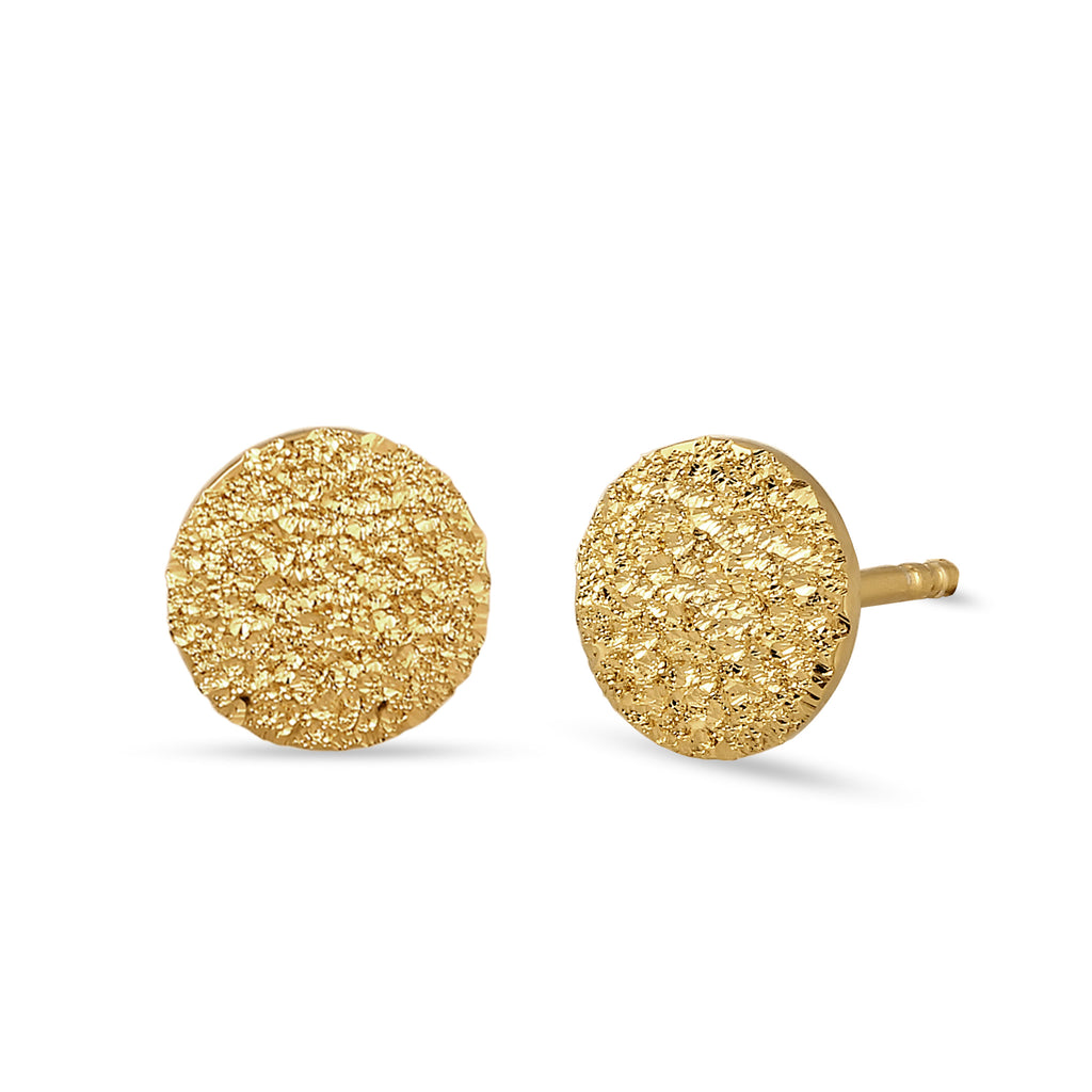 Gold - Elli | Ohrstecker Plättchen | 925 Sterling Silber vergoldet