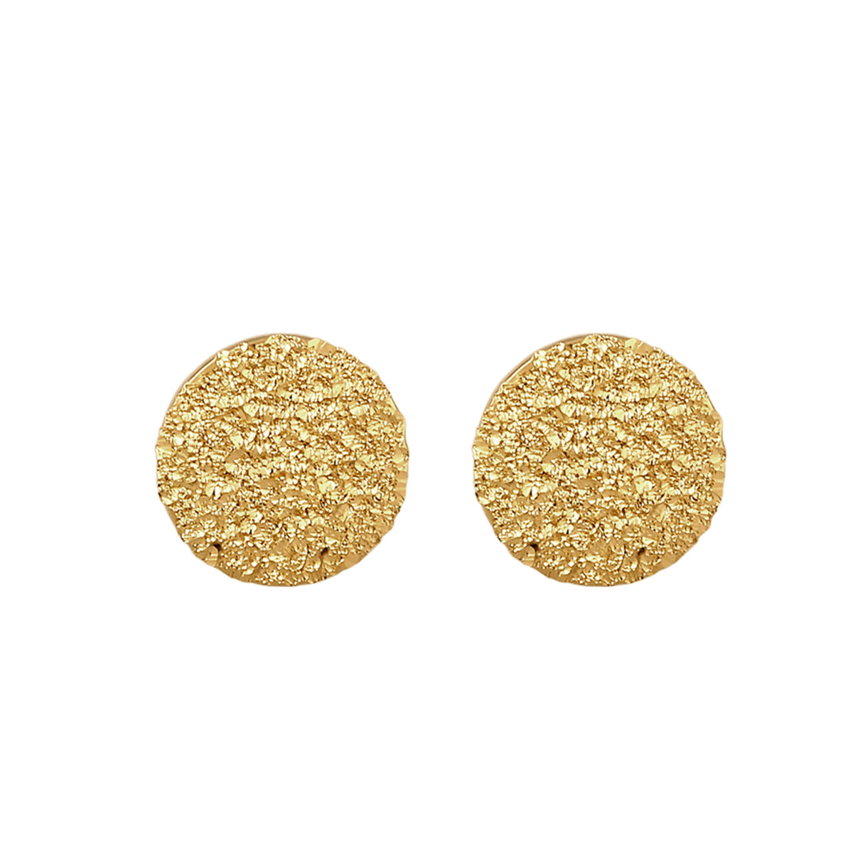 Gold - Elli | Ohrstecker Plättchen | 925 Sterling Silber vergoldet