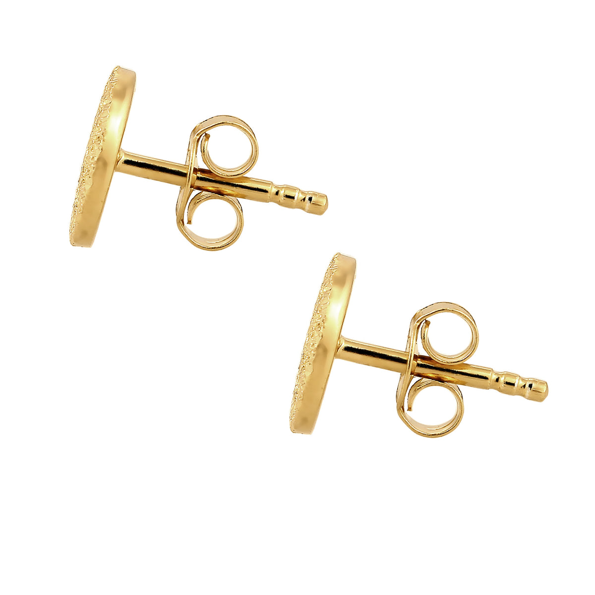 Gold - Elli | Ohrstecker Plättchen | 925 Sterling Silber vergoldet