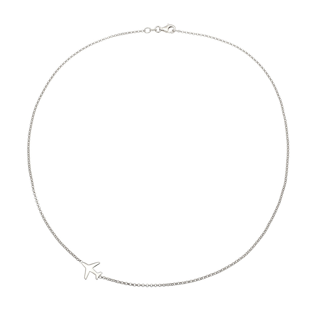 Silber - Elli | Halskette Flugzeug | 925 Sterling Silber
