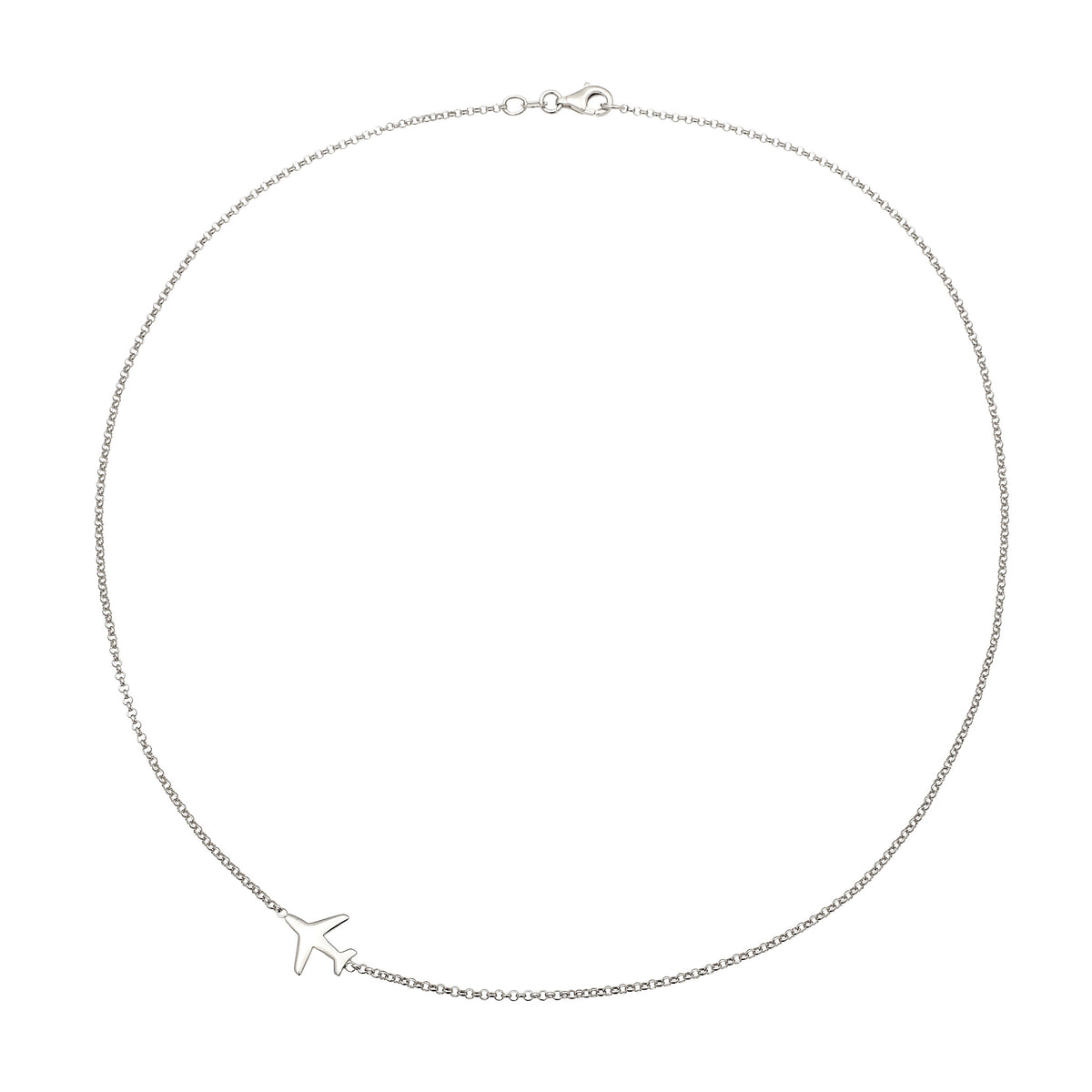 Silber - Elli | Halskette Flugzeug | 925 Sterling Silber
