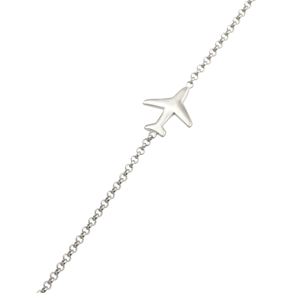 Silber - Elli | Halskette Flugzeug | 925 Sterling Silber