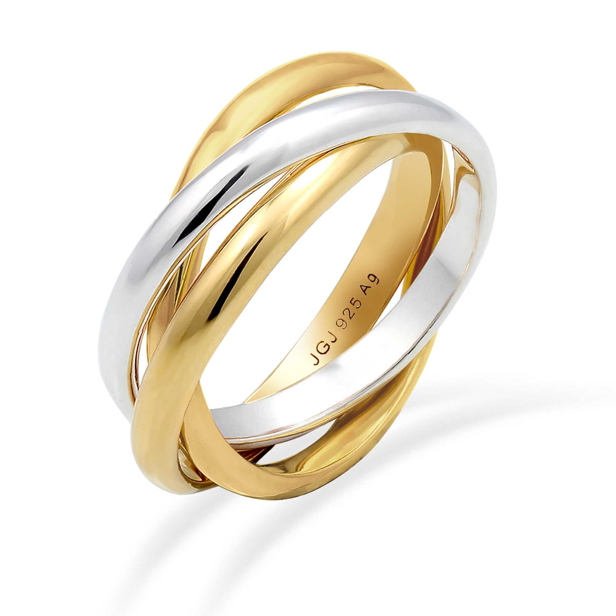 Zweifarbig - Elli | Wickelring Bicolor | 925 Sterling Silber vergoldet