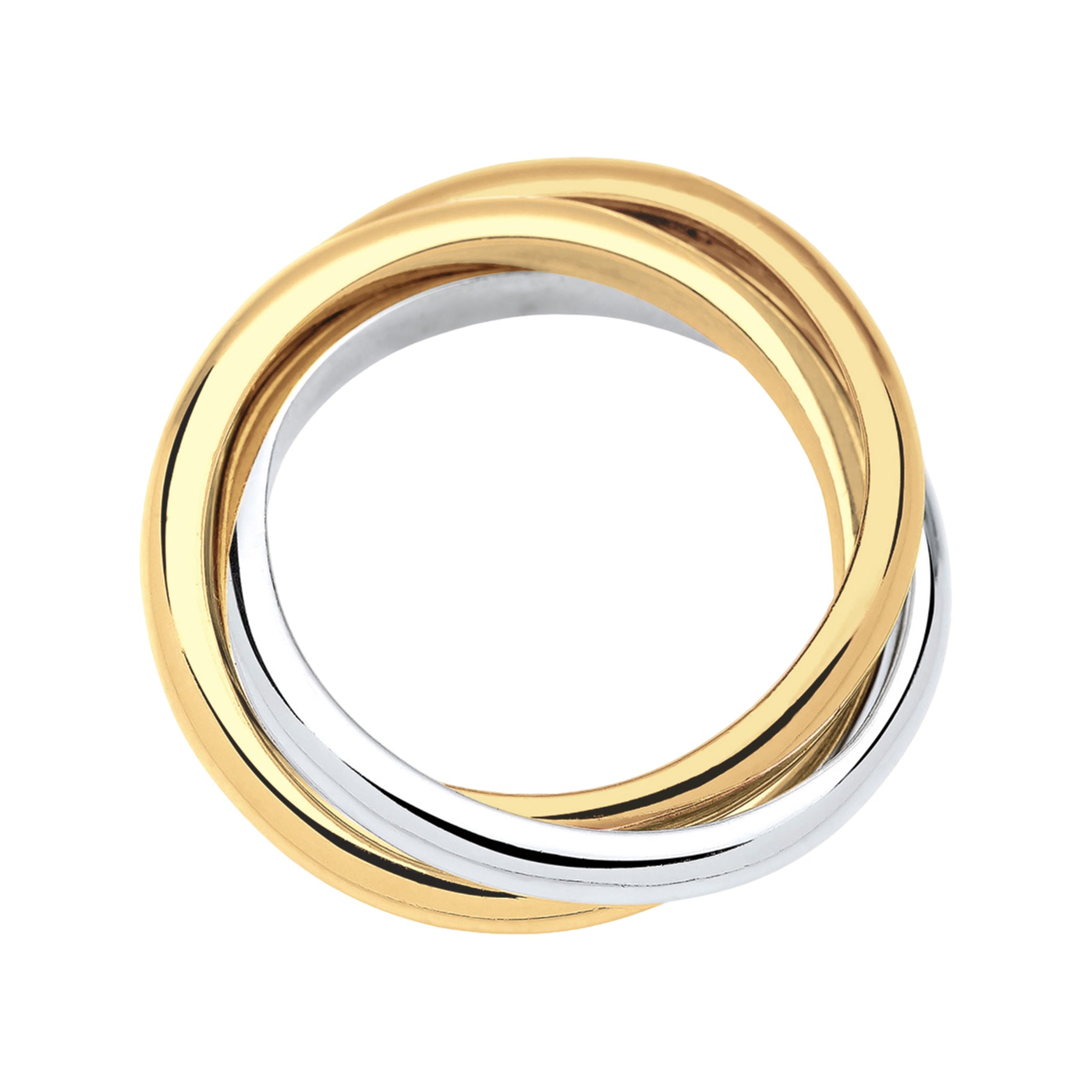 Zweifarbig - Elli | Wickelring Bicolor | 925 Sterling Silber vergoldet