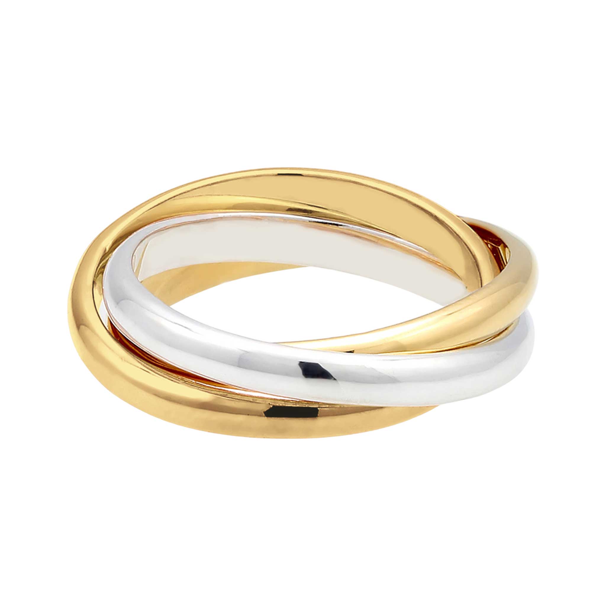 Zweifarbig - Elli | Wickelring Bicolor | 925 Sterling Silber vergoldet