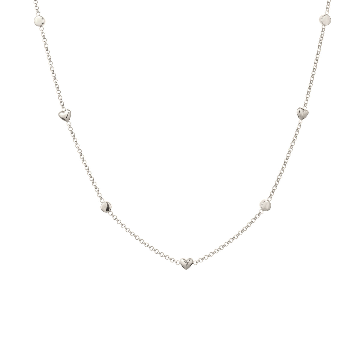 Silber - Elli | Halskette Herz | Mit Kristallen von Swarovski® (Weiß) | 925 Sterling Silber