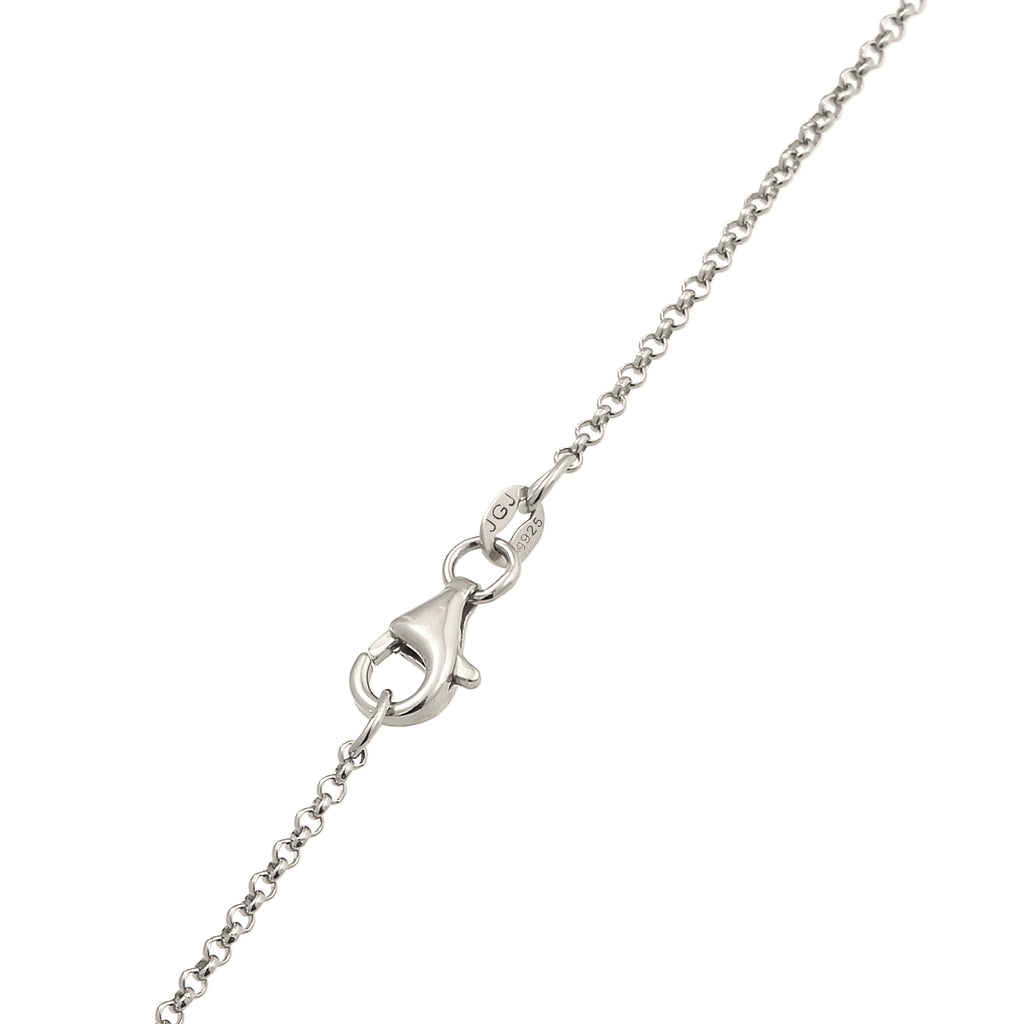 Silber - Elli | Halskette Herz | Mit Kristallen von Swarovski® (Weiß) | 925 Sterling Silber