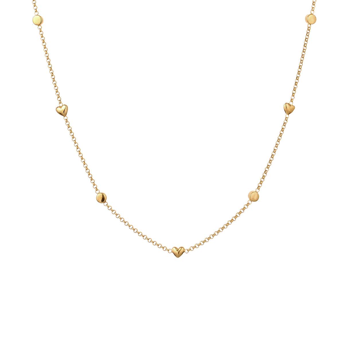 Gold - Elli | Halskette Herz | Mit Kristalle von Swarovski® (Weiß) | 925 Sterling Silber vergoldet